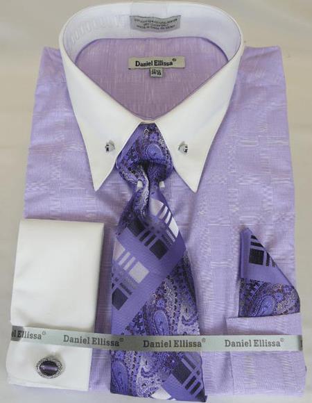 Purple Colorful Men's Dress Shirt