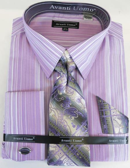 Lavender Colorful Men's Dress Shirt