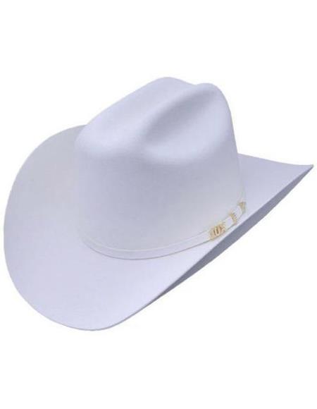Serratelli 10X Cali Style White 3 1/2'' Brim Western Cowboy Hat all sizes