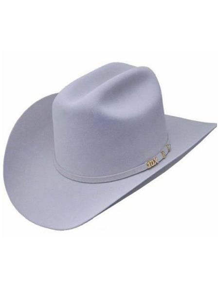Serratelli 10X Cali Style PLATINUM 4'' Brim Western Cowboy Hat all sizes