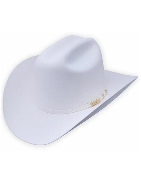 Serratelli 100X EL Comandant White 3 1/2'' Brim Western Cowboy Hat all sizes