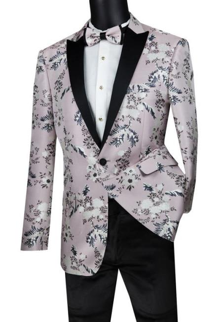 Men's Suit 1 Button Sport Coat Pink Color