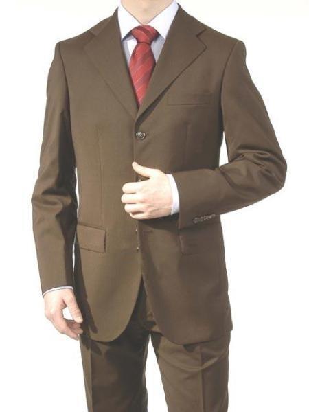 Cheap Plus Size Suits For Men - Big and Tall Suit For Big Guys Dark Brown