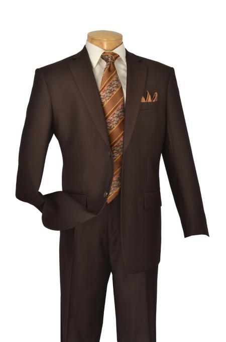 Cheap Plus Size Suits For Men - Big and Tall Suit For Big Guys Brown