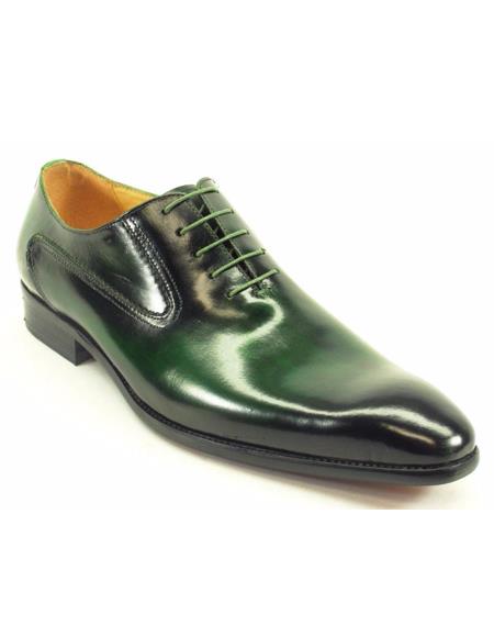 Mens Color Lace-up Oxford-Emerald
