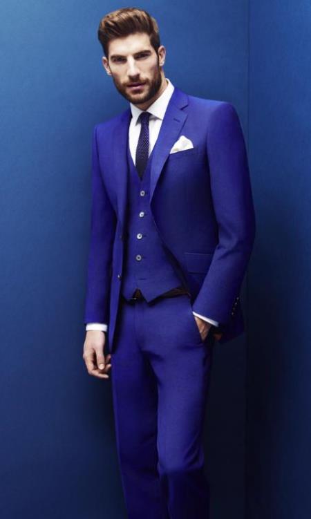 Men's Electric Blue  Suit