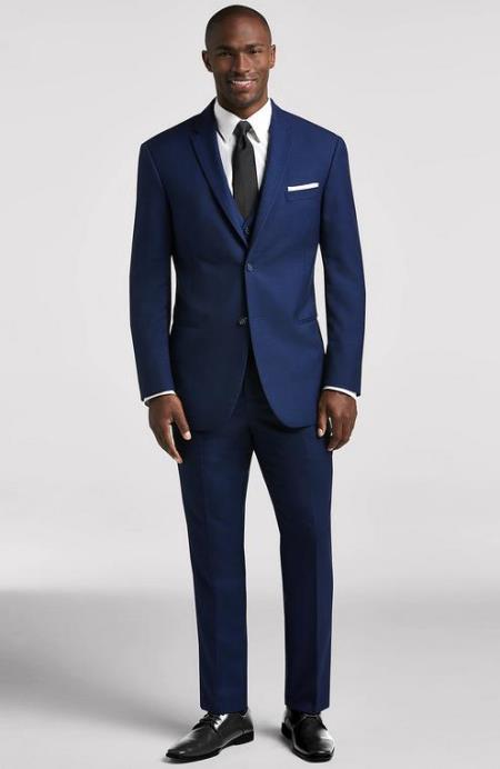 Men's Electric Blue Imported Suit