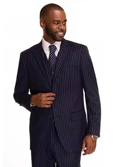 Men's Checkered Patterned Plaid Single Button Navy Rust Suit
