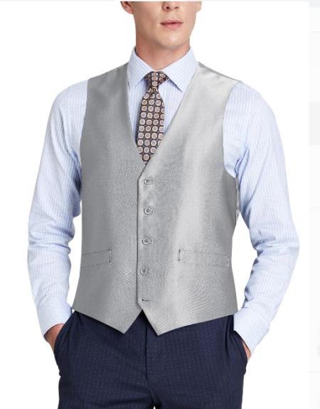 Men's Suit Vest Grey (Shark Skin)
