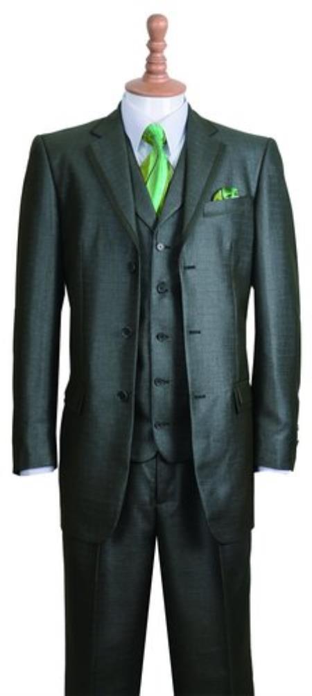 Men's Olive Fashion Cheap Priced Business Suit
