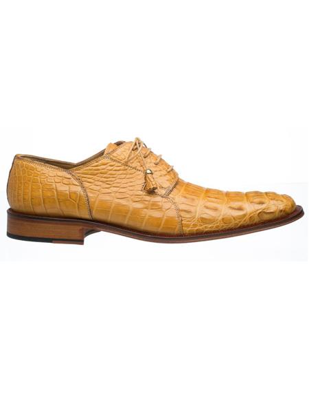 Men's Ferrini Brand Shoe Men's Camel Color Toe Style Alligator Shoes