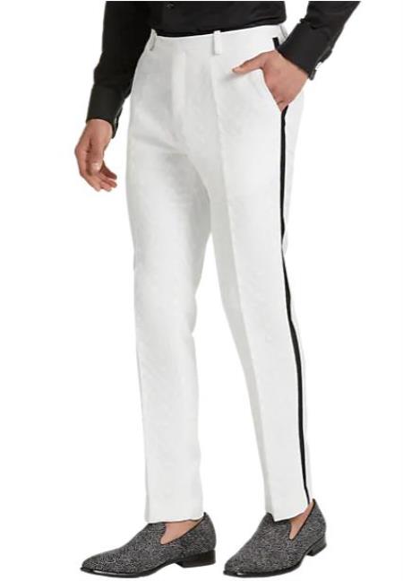 White Slim Fit Pants