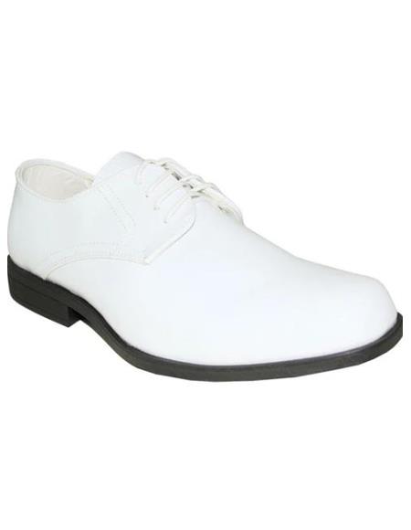 Men's White Tuxedo Shoes