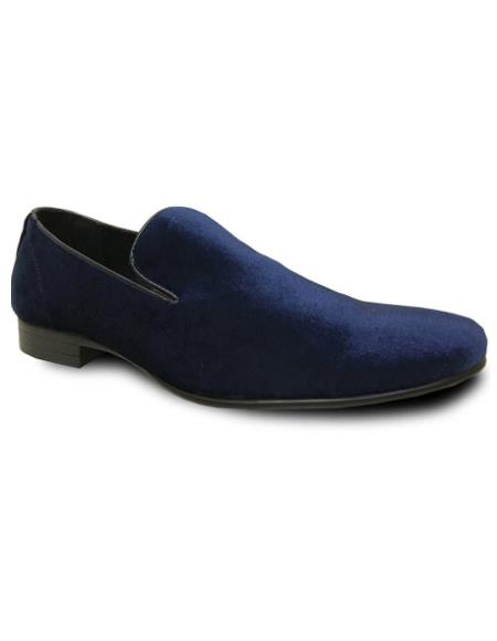 Men's Blue Velvet Shoes