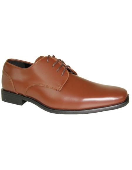 Men's Cognac Brown Vangelo Tuxedo Shoes