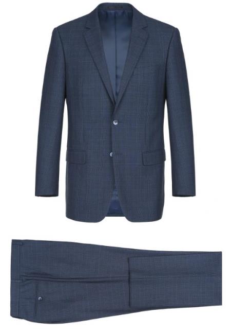 Renoir Marino Classic Fit Suit Style# Plaid Suit - Checkered Suit - Business Suit