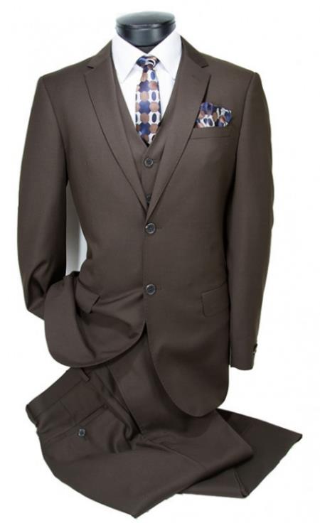 100% Wool Fabric - Slim or Modern Fit Suit - Classic Fit Alberto Nardoni Brand