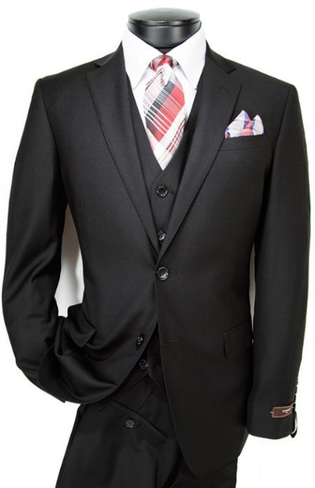 100% Wool Fabric - Slim or Modern Fit Suit - Classic Fit Alberto Nardoni Brand