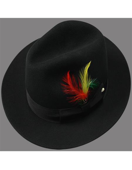 Men's 1920's Hats Untouchable Hat - Fedora Men's Hat Black
