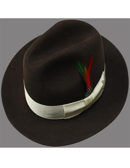 Men's 1920's Hats Untouchable Hat - Fedora Men's Hat Brown