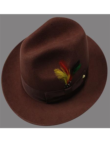 Men's 1920's Hats Untouchable Hat - Fedora Men's Hat Rust