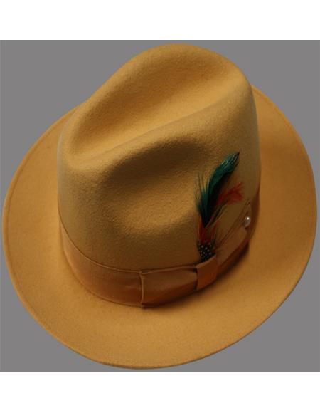 Men's 1920's Hats Untouchable Hat - Fedora Men's Hat Orange