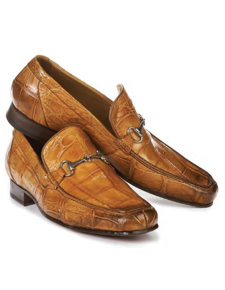 Mauri Chestnut Alligator Loafers Chestnut Brown Shoes