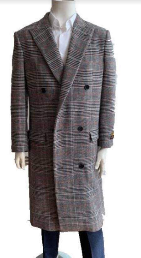 Men's Overcoat - Full Length Topcoat - Wool Coat