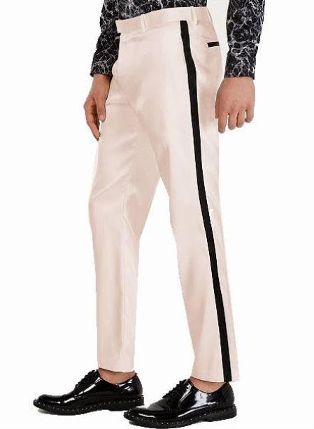 Tuxedo Pants - Flat Front Pants Ivory