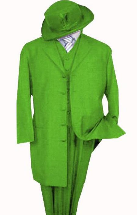 Apple Green - Lime Green - Neon Green Halloween Costume - Apple Green - Lime Green - Neon Green suit  - Men's Costume