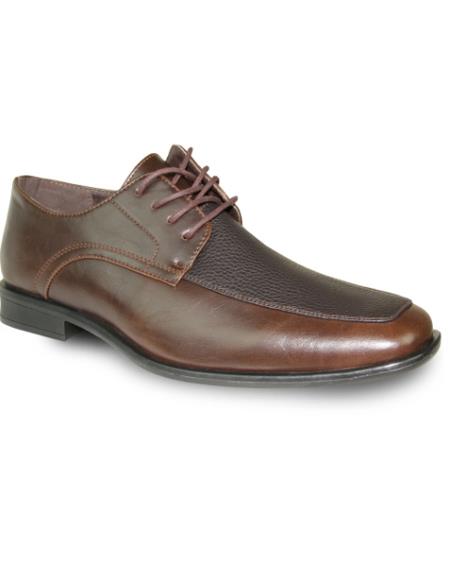 Faux Leather Elegance Oxford Leather Lining Brown Shoe