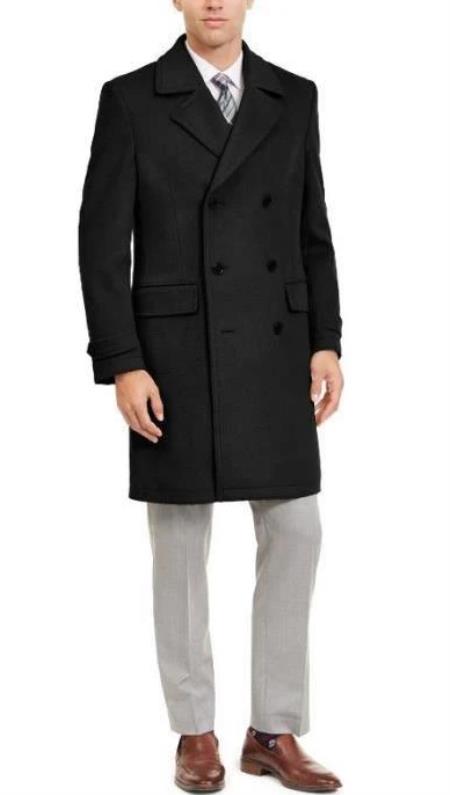 Double Breasted Three Quarter Overcoat And Cashmere Peacoat - Topcoat By Alberto Nardoni