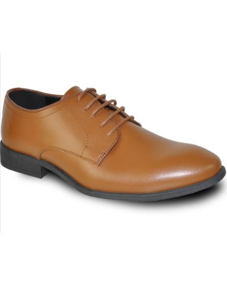Men's Wide Width Dress Shoe Light Brown