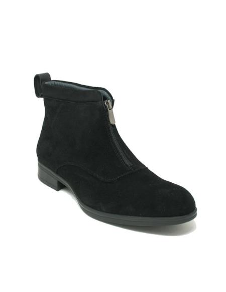 Men's KB600-01S Carrucci Zip Suede Boots