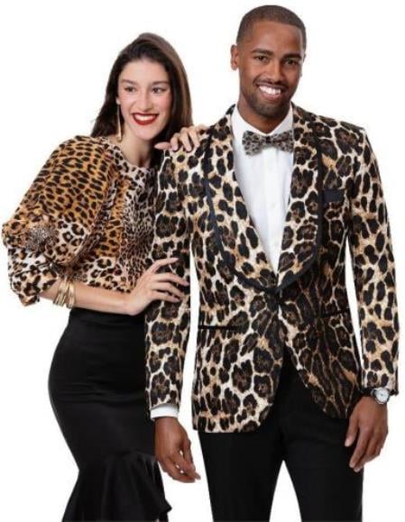 Style#-B6362 Leopard Blazer - Animal Print Sport Coat