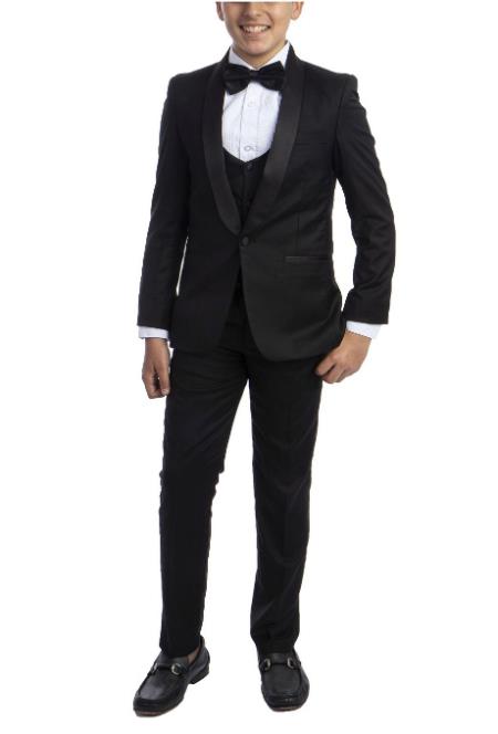 Designer Boys Suit - Black Kids Suit - Children Suit