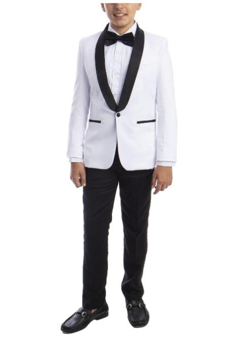 Designer Boys Suit - White Kids Suit - Children Suit