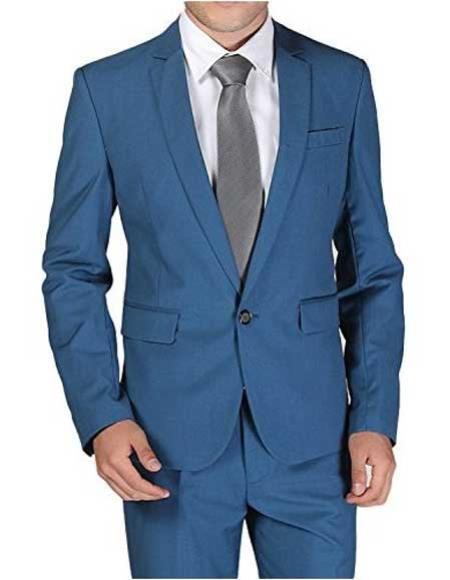 Mens Cobalt Blue Suit