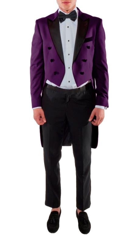 Tailcoat - Tail Tuxedo - Fashion Tuxedo Dark Purple