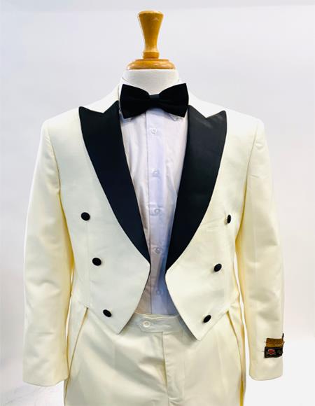 Double Breasted Peak Label 6-Button long tailcoat Tuxedo