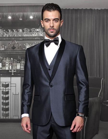 notched fully lined four-button tuxedo