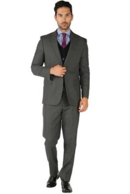 Peak Lapel 2-Button Single Breasted Fashion Suit Men