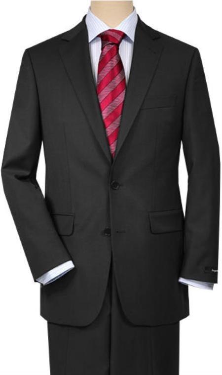 Suits For Big Belly Solid Charcoal Gray