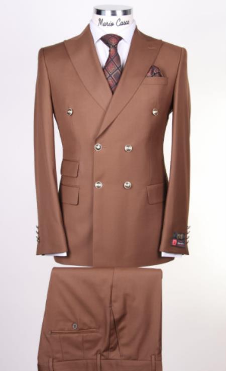 Mens Sienna Double Breasted Blazers - 100% Wool Double Breasted Sport Coat