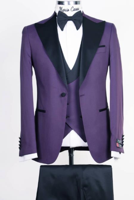 Mens Suit Purple