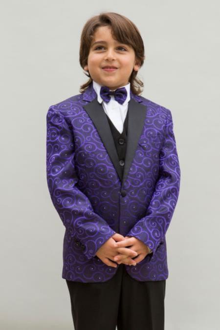 Boys Tuxedo + Boys Purple Suit