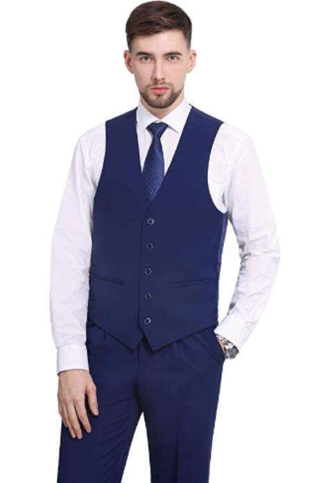 Suit Vest Cobalt Blue (Only Mens Vest)