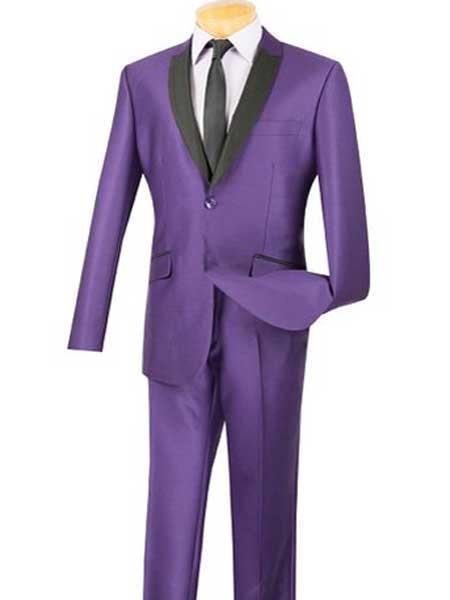 Mens Purple Tuxedo With Pants and Bowtie Package