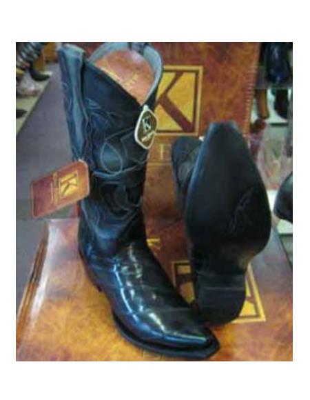 Mens Eel Cowboy Boot - Gray Boot