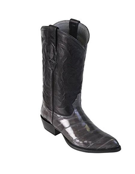 Mens Eel Cowboy Boot - Grey Boot